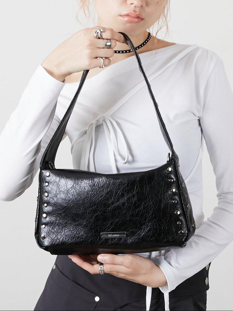 2WAY STUDS BAG / BLACK
