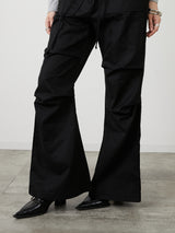 POCKET FLARE PANTS / BLACK