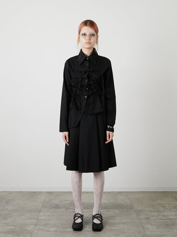 RIBBON SHIRT / BLACK
