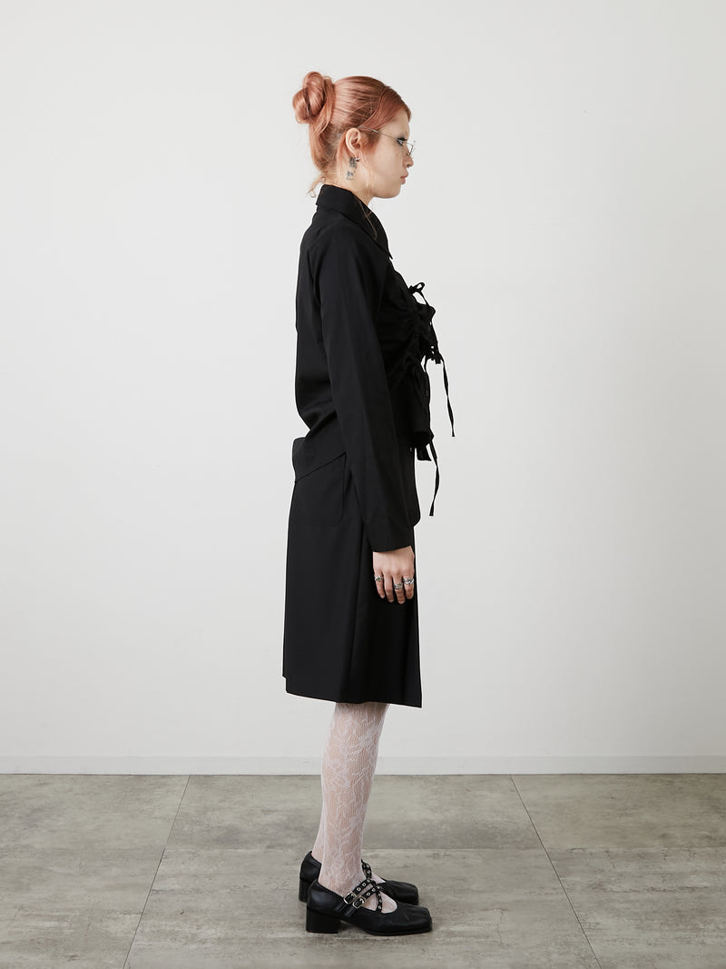 RIBBON SHIRT / BLACK
