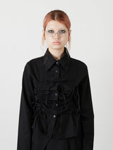 RIBBON SHIRT / BLACK