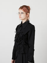 RIBBON SHIRT / BLACK