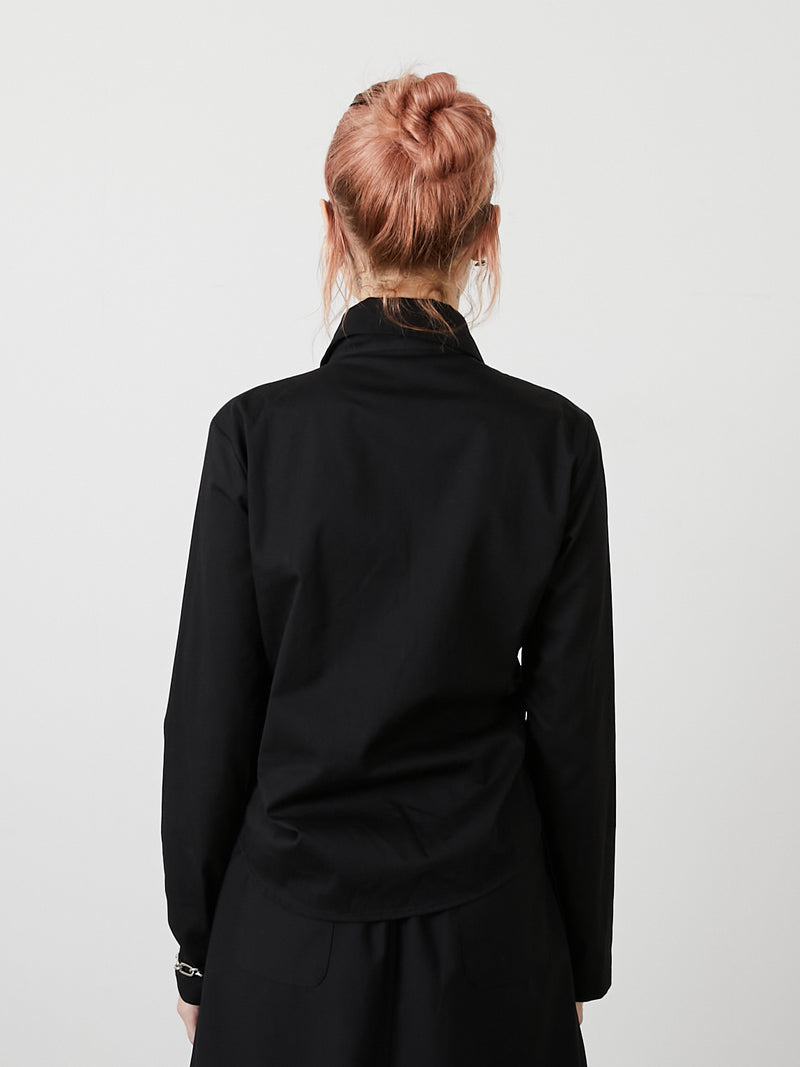 RIBBON SHIRT / BLACK