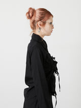 RIBBON SHIRT / BLACK
