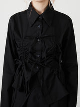 RIBBON SHIRT / BLACK