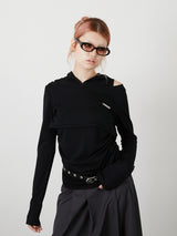 FOODIE TANK  BOLERO SET / BLACK