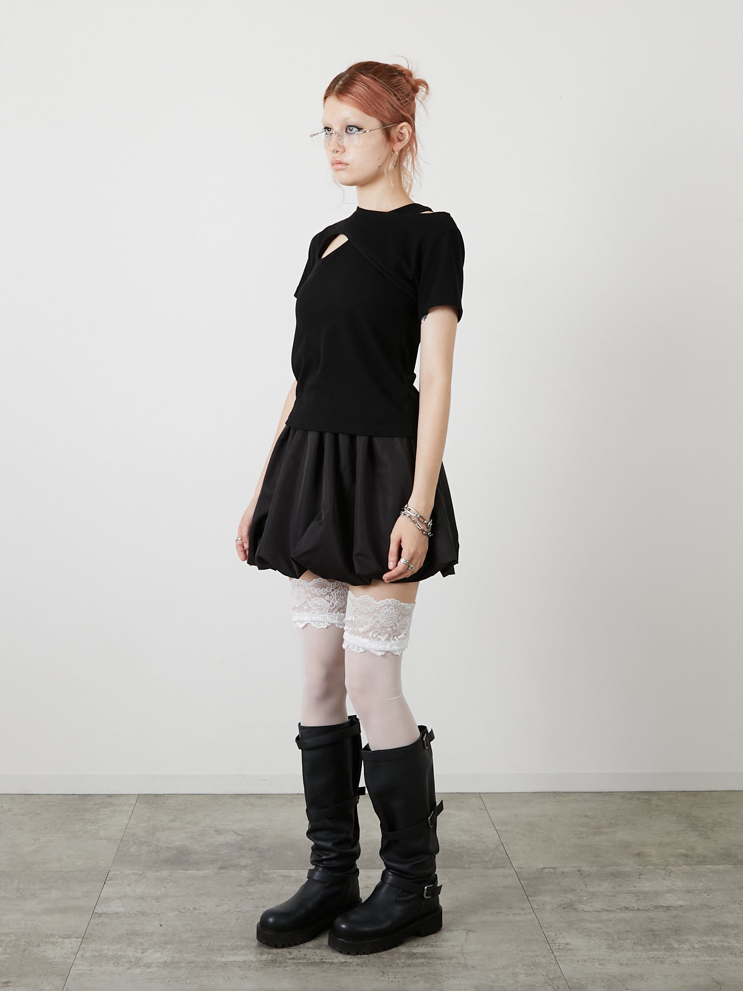 DESIGN OPEN TEE / BLACK