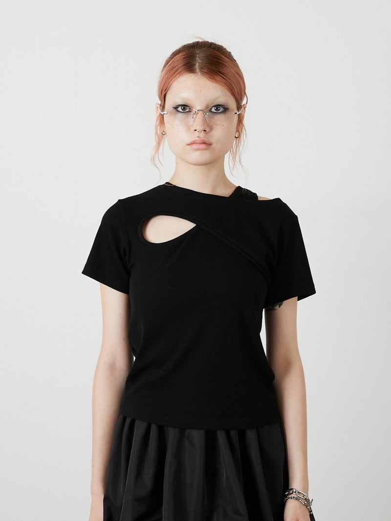 DESIGN OPEN TEE / BLACK