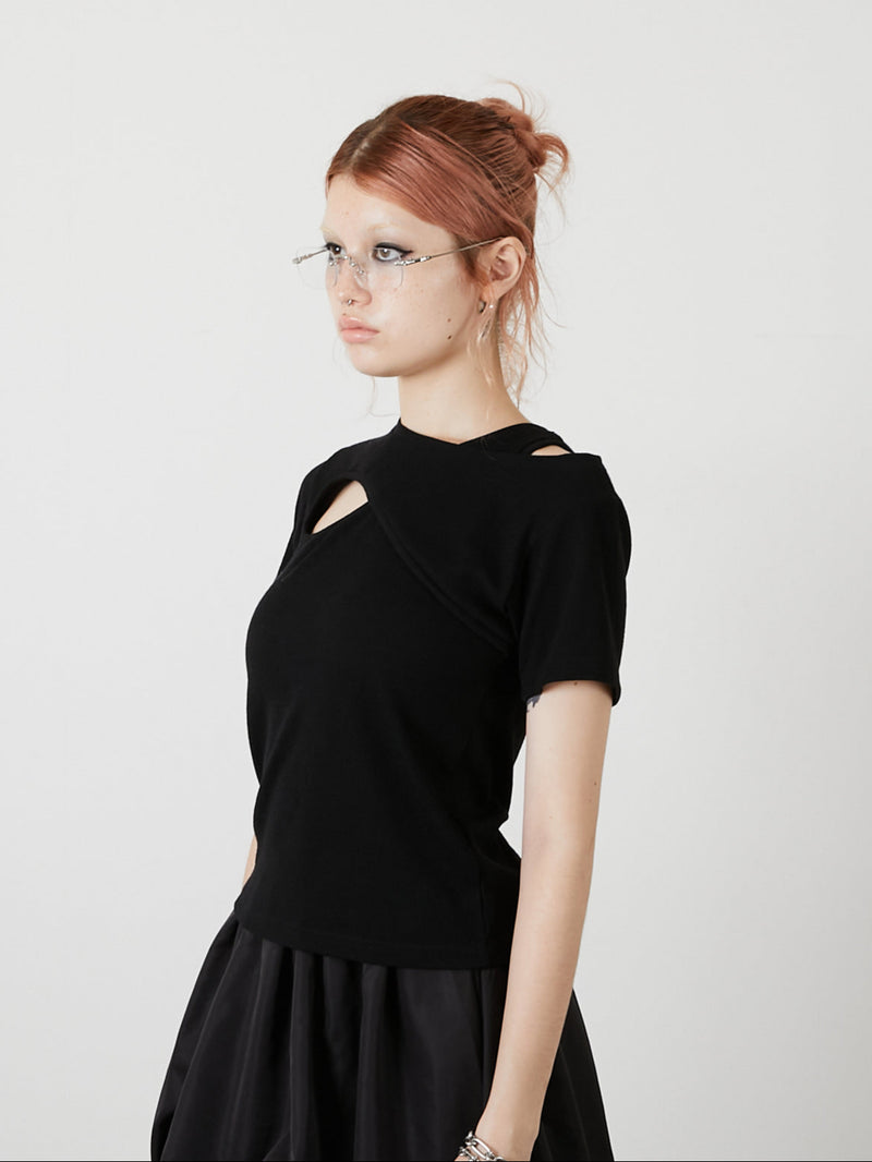 DESIGN OPEN TEE / BLACK