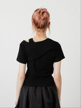DESIGN OPEN TEE / BLACK