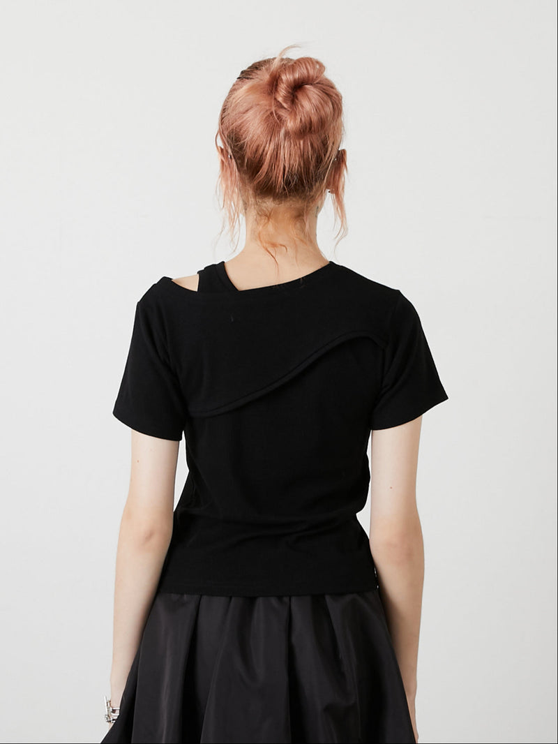 DESIGN OPEN TEE / BLACK