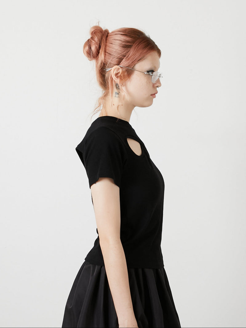 DESIGN OPEN TEE / BLACK