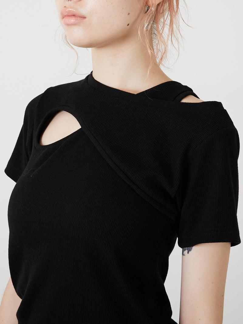 DESIGN OPEN TEE / BLACK