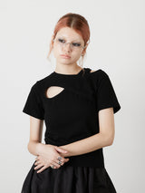 DESIGN OPEN TEE / BLACK