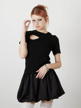 DESIGN OPEN TEE / BLACK