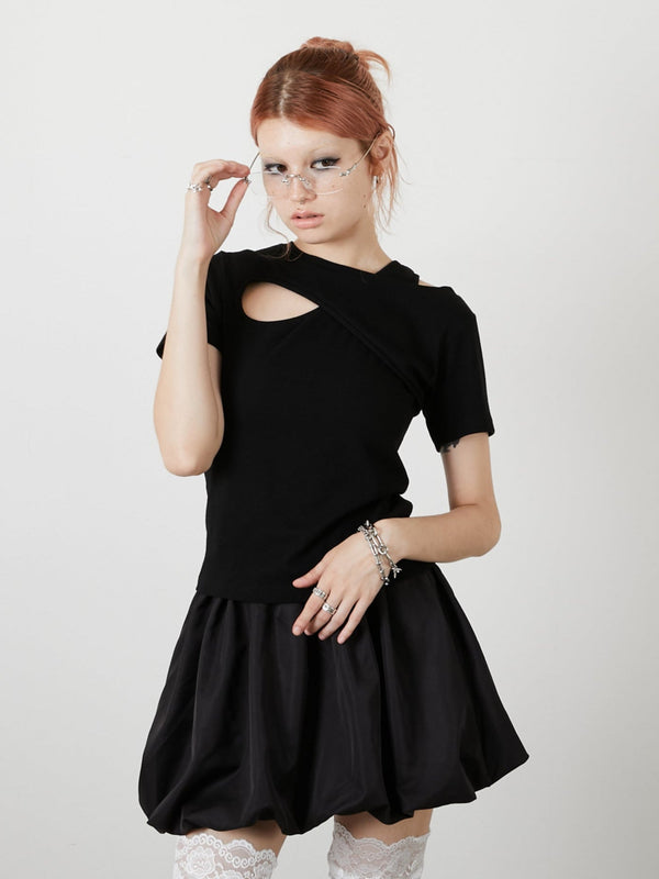 DESIGN OPEN TEE / BLACK