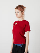 DESIGN OPEN TEE / RED