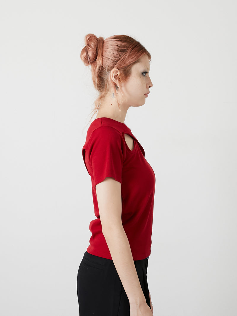 DESIGN OPEN TEE / RED