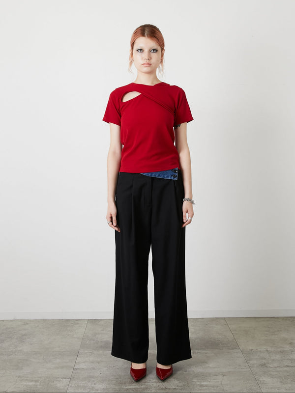 DESIGN OPEN TEE / RED