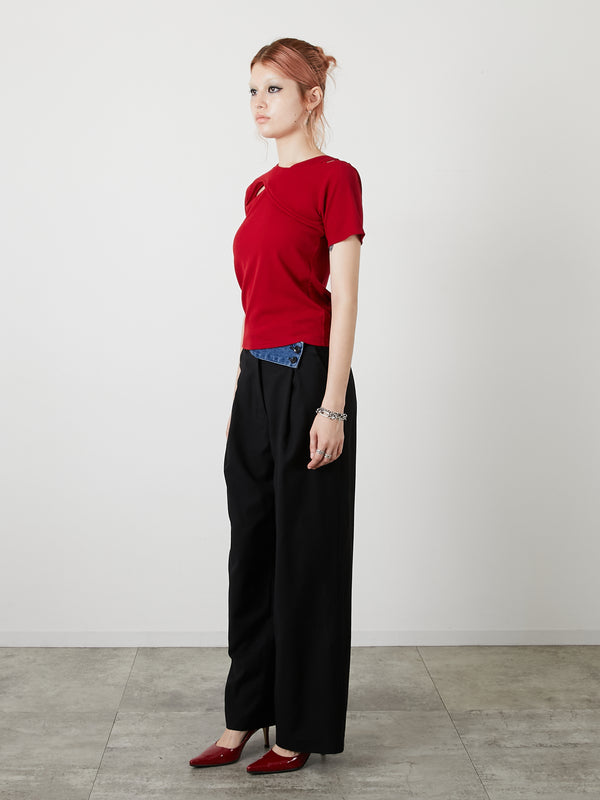 DESIGN OPEN TEE / RED