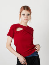 DESIGN OPEN TEE / RED
