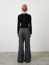 POCKET FLARE PANTS / CHARCOAL GRAY