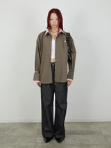 【Heart by led.】LAYERED LIKE SHIRT / BROWN