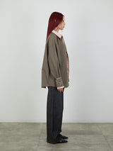 【Heart by led.】LAYERED LIKE SHIRT / BROWN