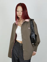 【Heart by led.】LAYERED LIKE SHIRT / BROWN
