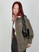 【Heart by led.】LAYERED LIKE SHIRT / BROWN
