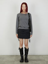 【Heart by led.】SIDE HOOK TOPS / GRAY