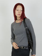 【Heart by led.】SIDE HOOK TOPS / GRAY