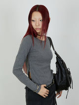 【Heart by led.】SIDE HOOK TOPS / GRAY