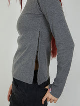 【Heart by led.】SIDE HOOK TOPS / GRAY