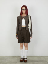 【Heart by led.】TUCK SHORT PANTS / BROWN