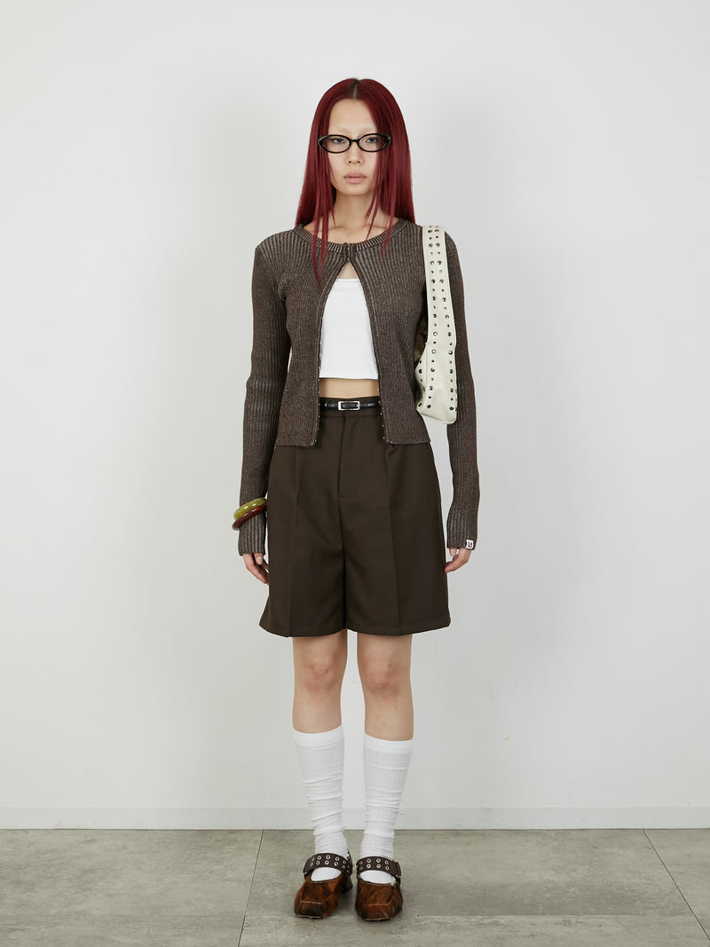 【Heart by led.】TUCK SHORT PANTS / BROWN