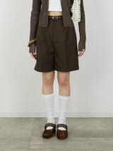 【Heart by led.】TUCK SHORT PANTS / BROWN