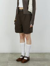 【Heart by led.】TUCK SHORT PANTS / BROWN