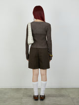 【Heart by led.】TUCK SHORT PANTS / BROWN