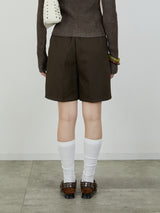 【Heart by led.】TUCK SHORT PANTS / BROWN