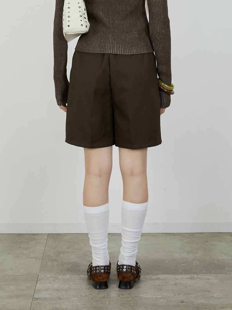 【Heart by led.】TUCK SHORT PANTS / BROWN