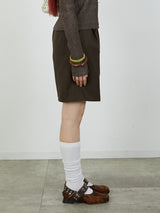 【Heart by led.】TUCK SHORT PANTS / BROWN