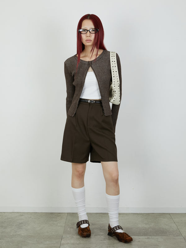 【Heart by led.】TUCK SHORT PANTS / BROWN