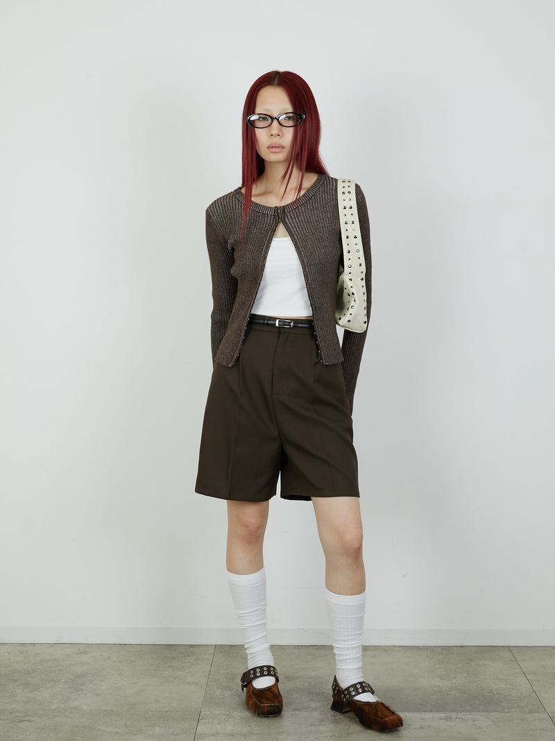 【Heart by led.】HOCK OPEN KNIT / BROWN