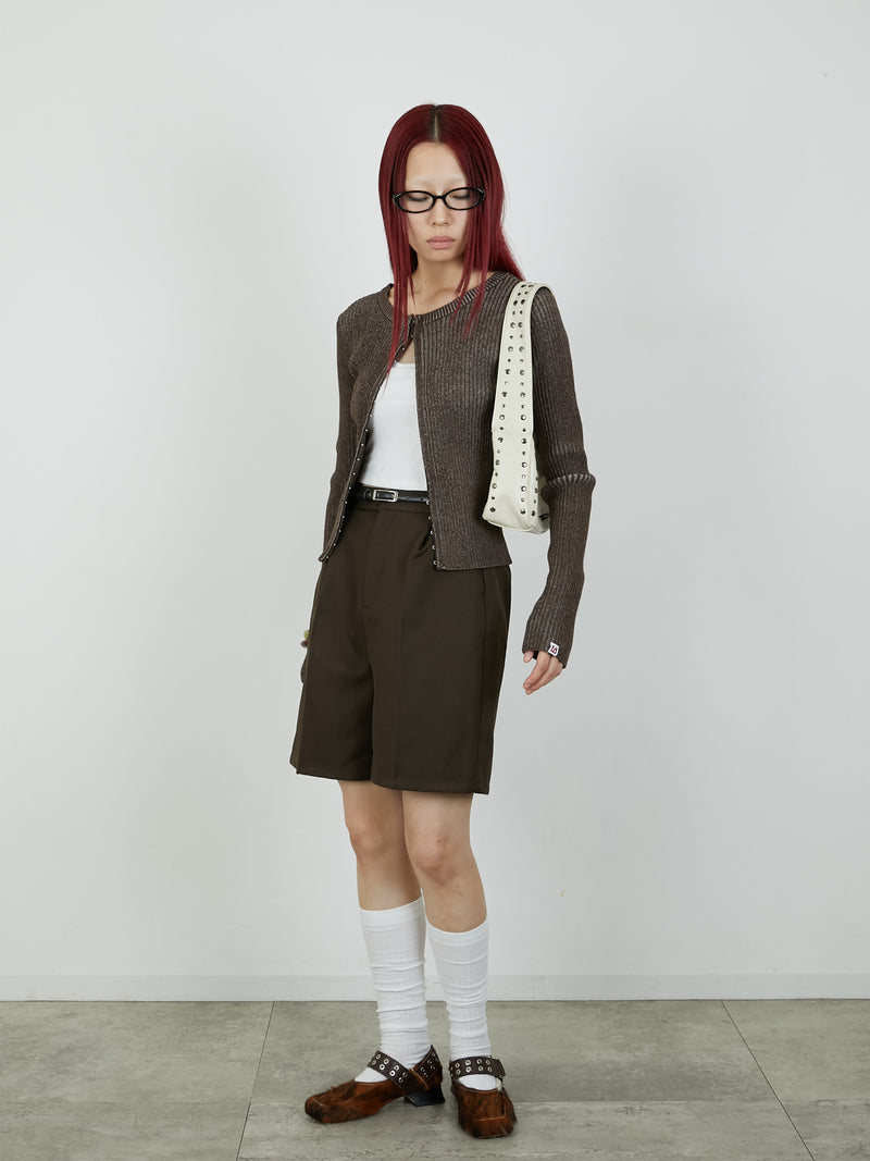 【Heart by led.】HOCK OPEN KNIT / BROWN