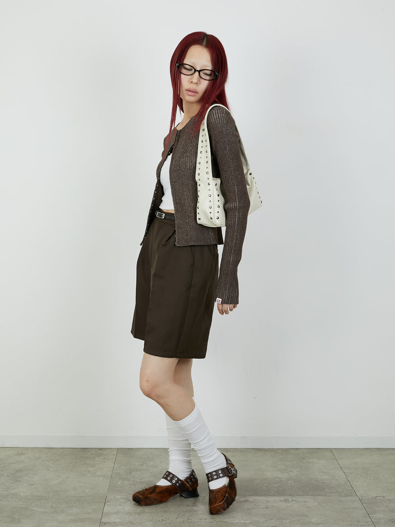 【Heart by led.】TUCK SHORT PANTS / BROWN
