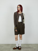 【Heart by led.】HOCK OPEN KNIT / BROWN