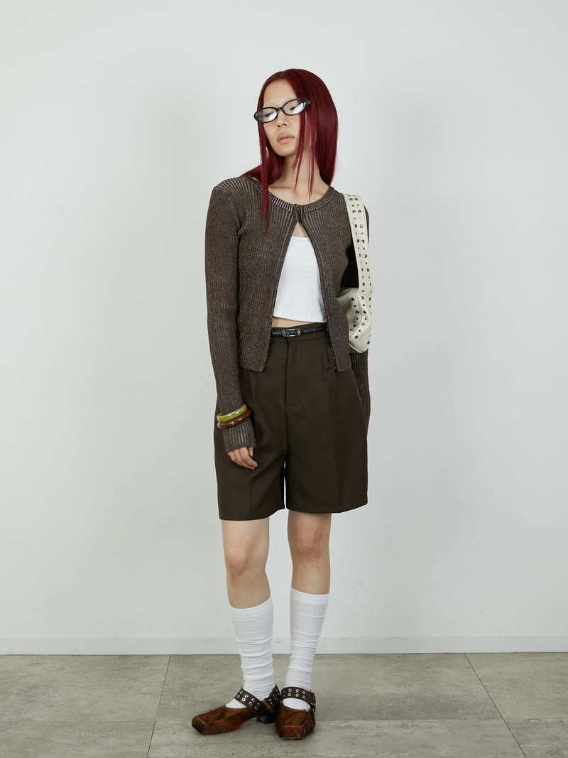 【Heart by led.】HOCK OPEN KNIT / BROWN
