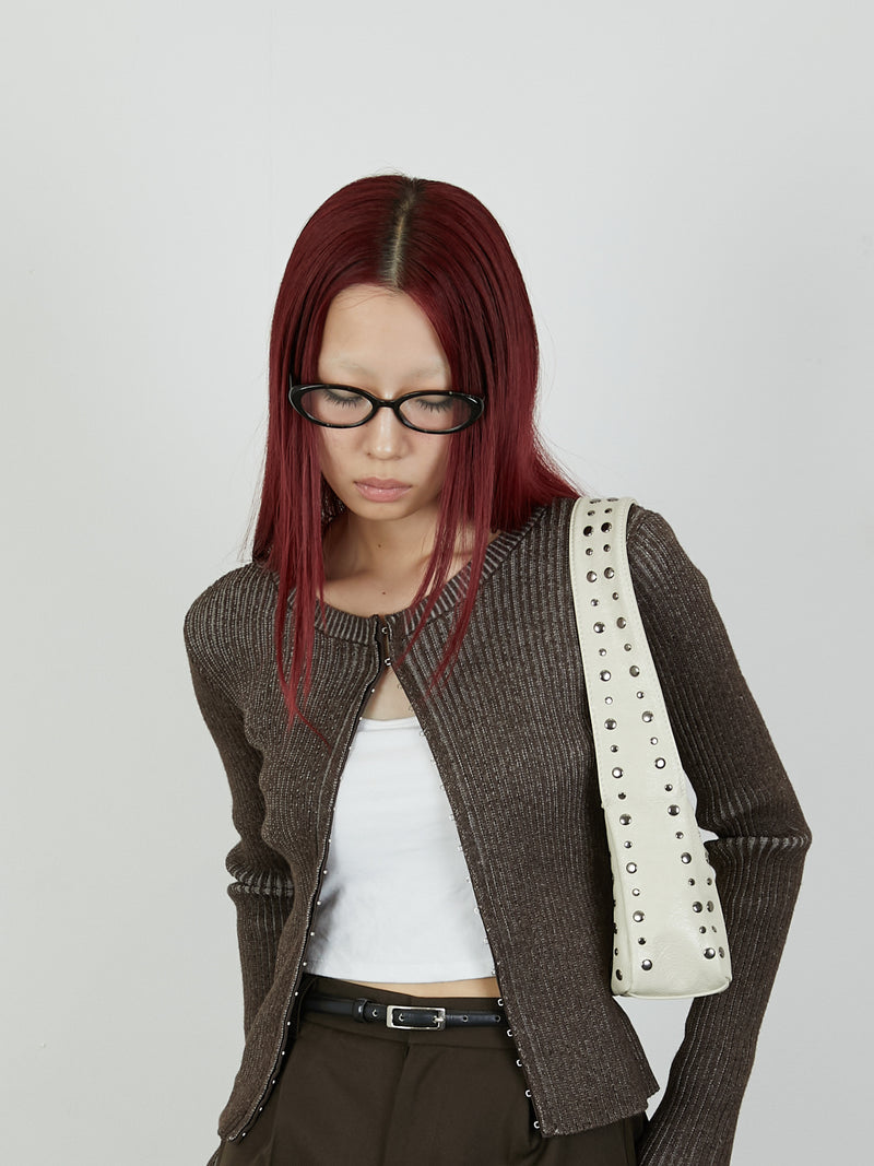 【Heart by led.】HOCK OPEN KNIT / BROWN