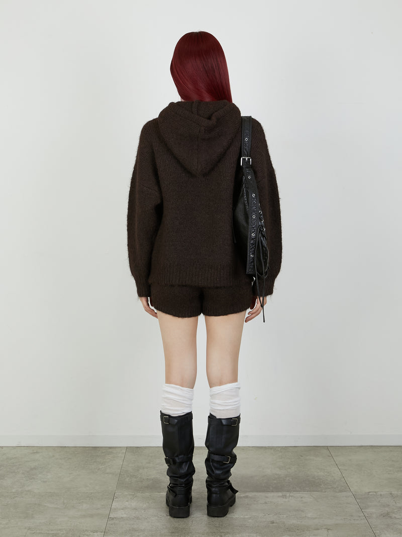 KNIT MINI BOTTOM / BROWN